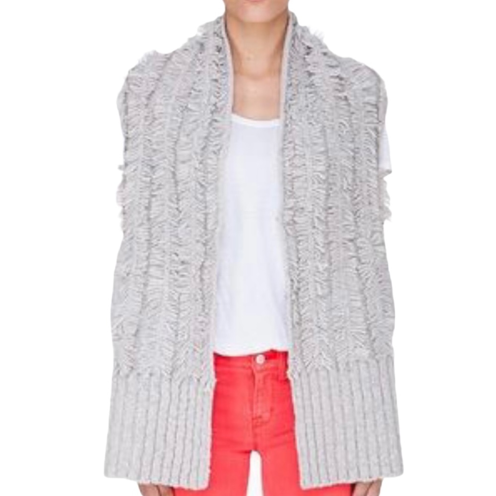 Marc by Marc Jacobs M/L Gray Wool ShaggyCardigan